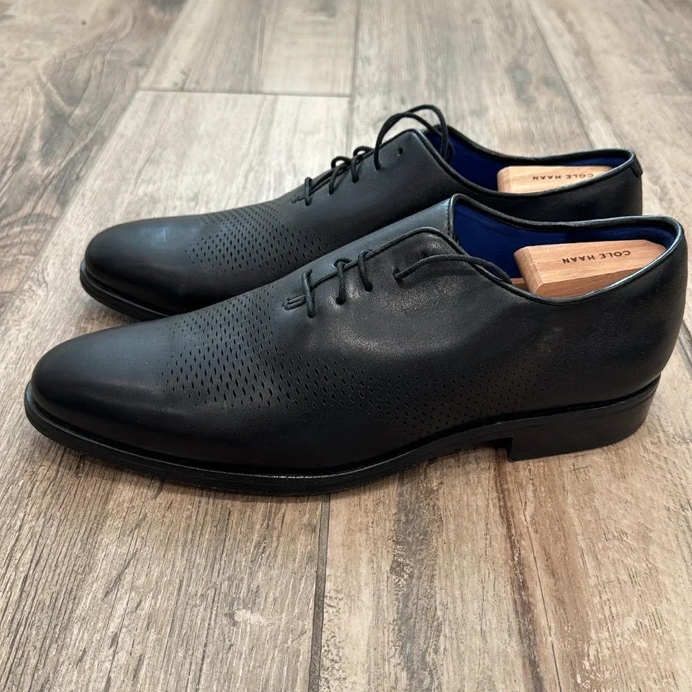 Cole Haan Grand os wingtip Oxford Black size 11 - Picture 2 of 6